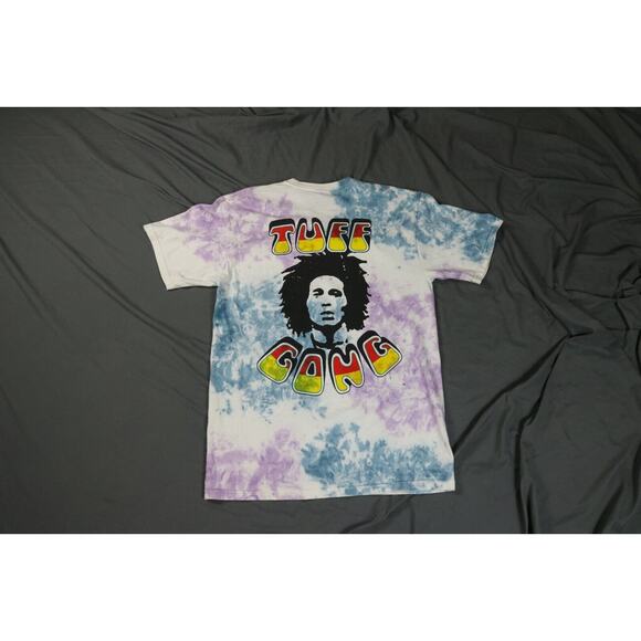 New Stussy Men T Shirt Medium Multicolor Bob Marley Tuff Gong Records Tie Dye - Picture 1 of 9